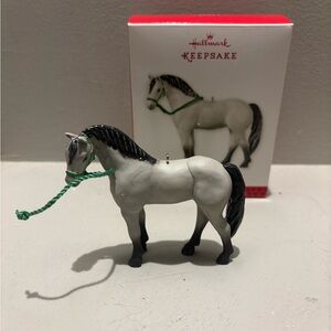 2013 Hallmark Keepsake DREAM HORSE Ornament Debra Murray Grey Black Equestrian